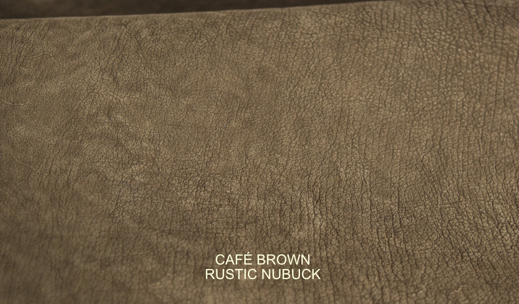 Café Brown Rustic Nubuck Buffalo Calf